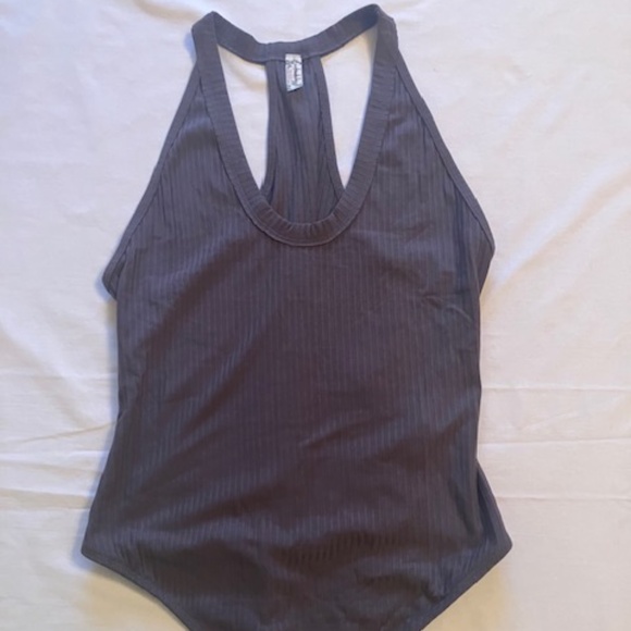Free People FP Intimately Dark Grey  Bodysuit size M - Picture 1 of 4